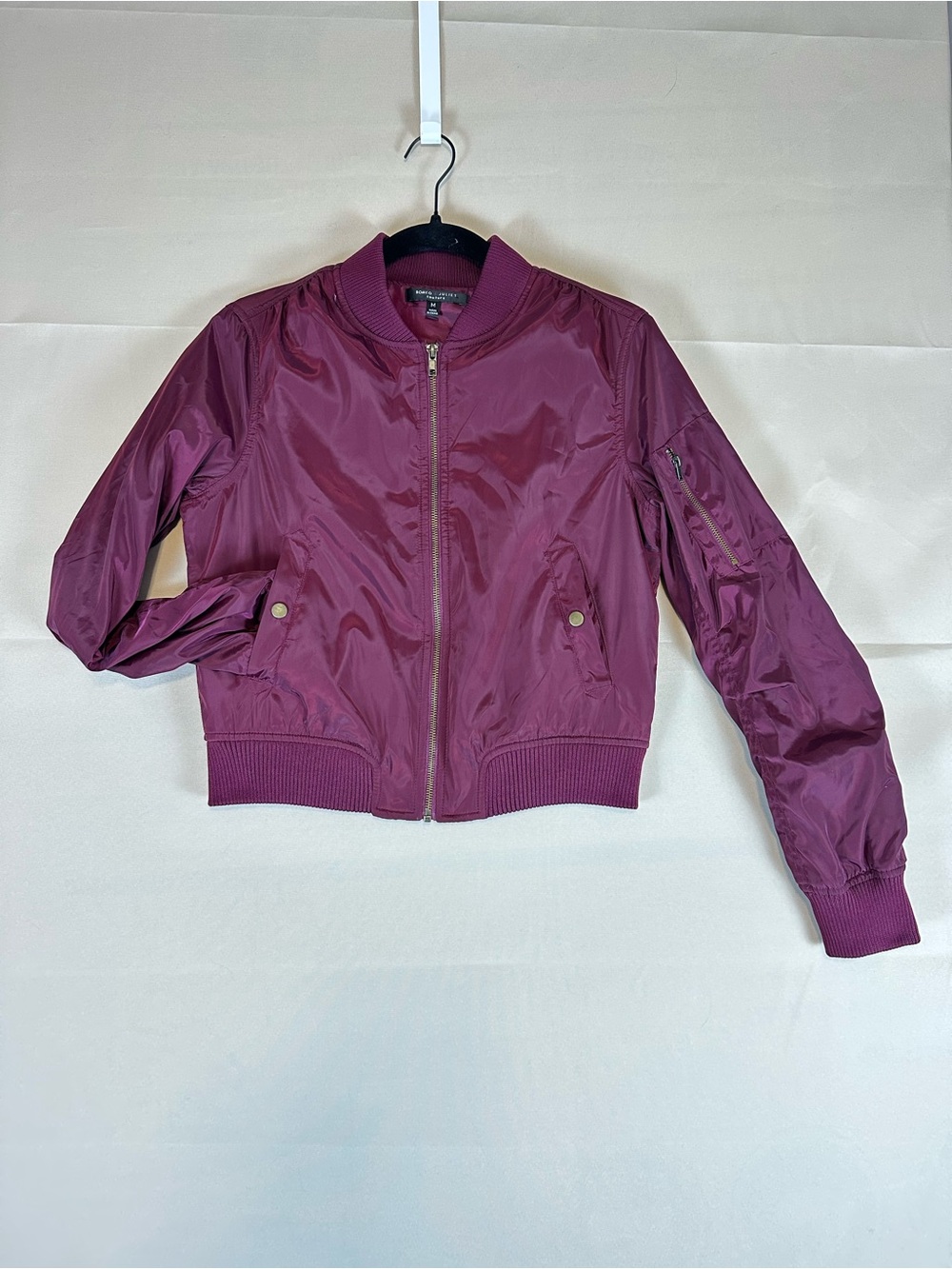 Romeo + Juliet Couture Iridescent Plum Bomber Jacket Medium
